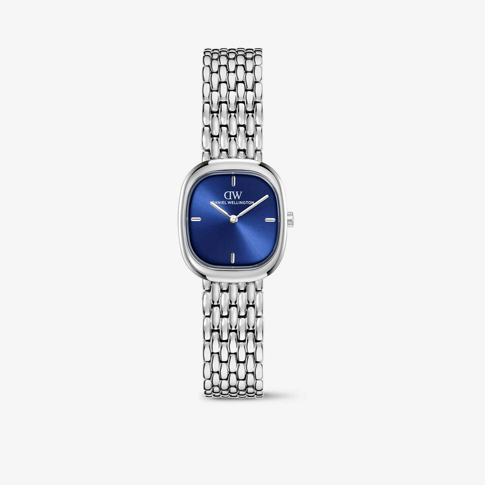 Corta watch with a blue square dial and a silver bracelet
