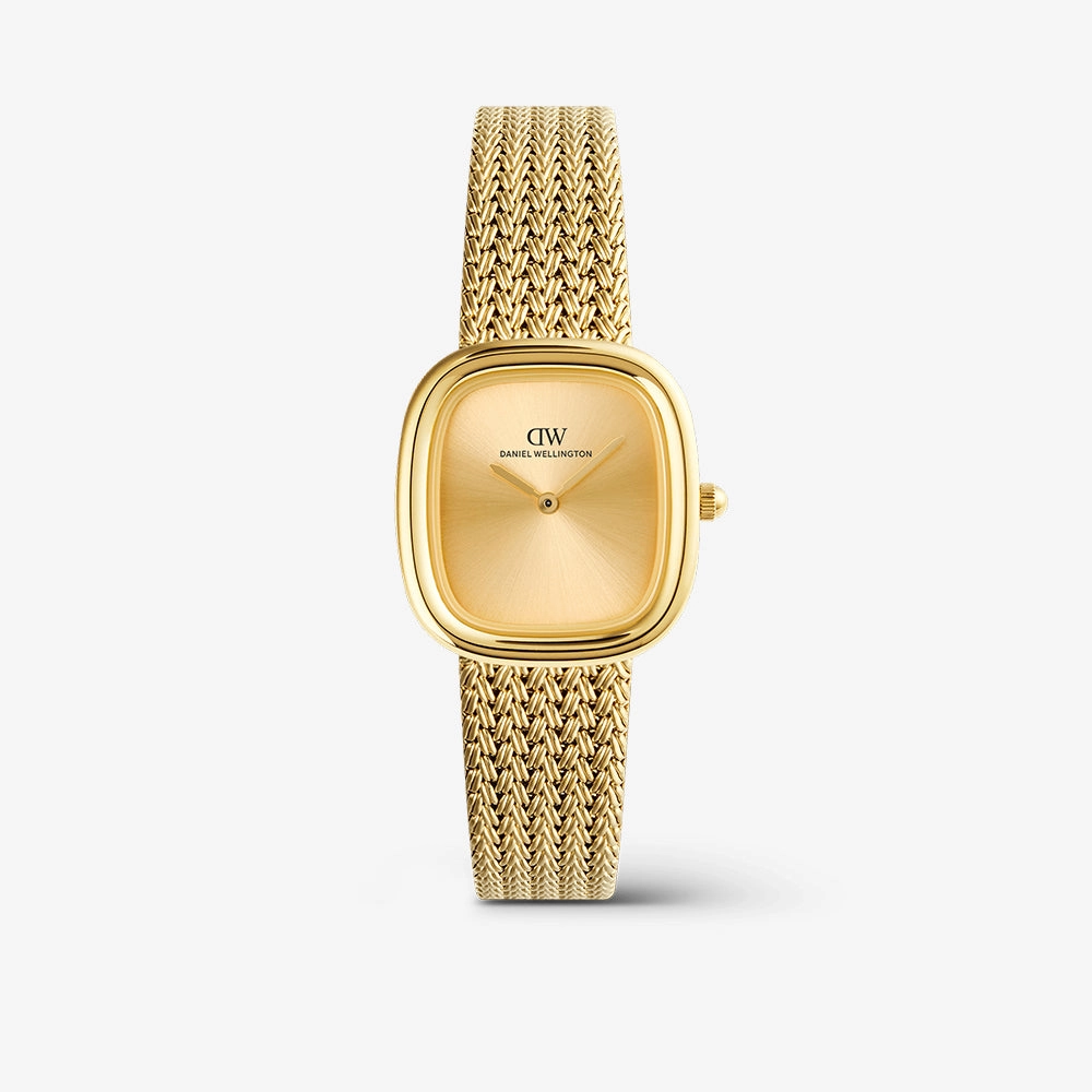 Margot watch in gold with a woven bracelet