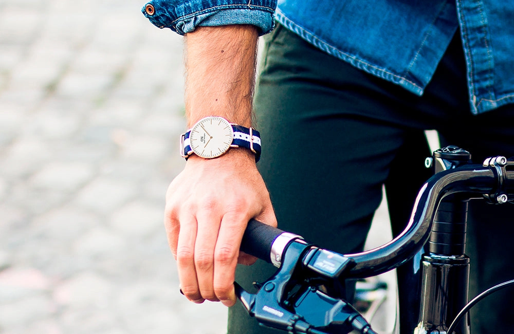 Daniel Wellington our story photograph, a watch worn on a casual strap
