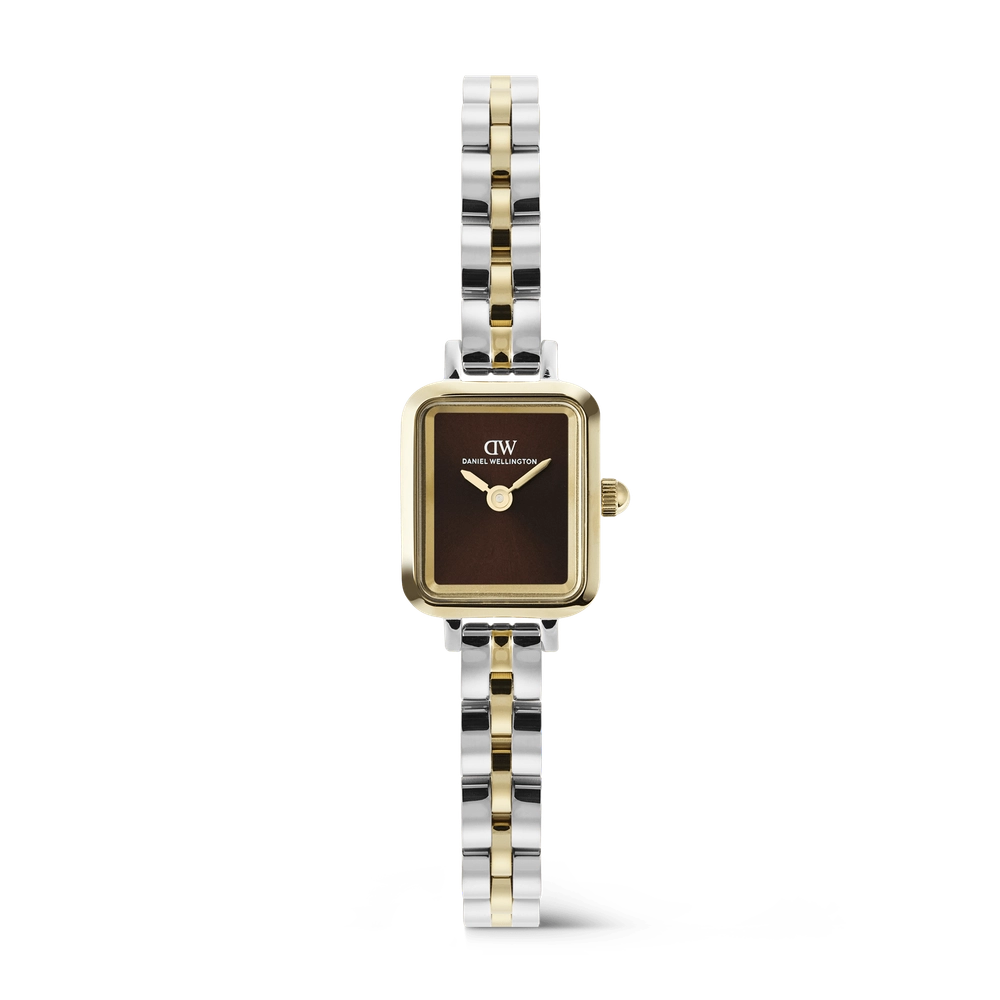 Quadro Mini Arch 3-Link Amber Two Tone watch